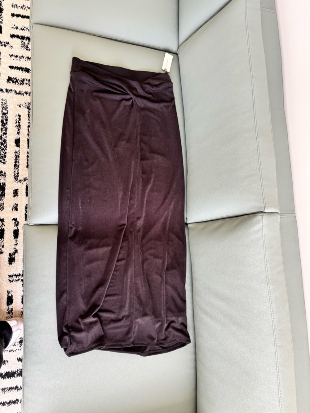 Anthropologie Black Pencil Midi Skirt